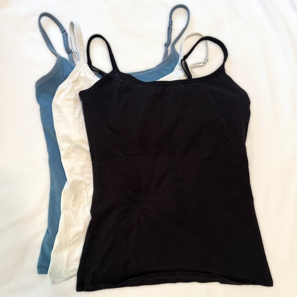 Set of 3 PACT Sustainable Fashion for All Women's Cotton Tank Camisole Size M